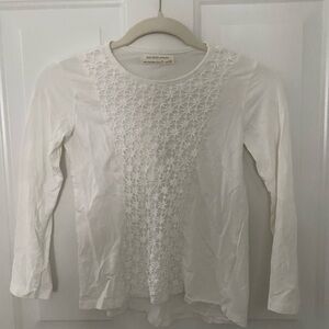 White long sleeve plain top for girls